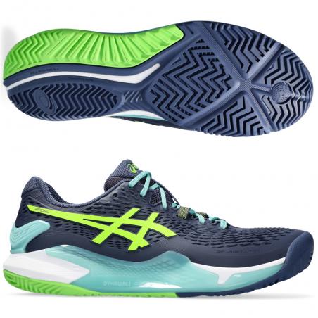 Asics Gel Resolution 9 Padel thunder blue electric lime 2024