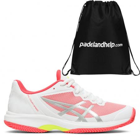 Asics Gel Court Speed Clay White Laser Pink E851N-110