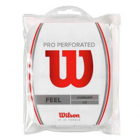 Wilson Pack 12 Overgrips Feel Microperforated White