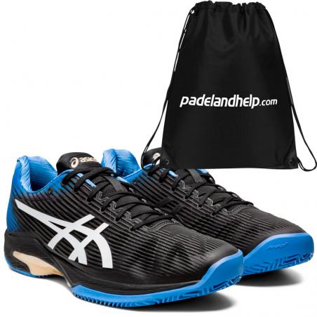 Asics Gel Solution Speed FF Clay Black Blue Coast 1041A004-012 - Padel And  Help