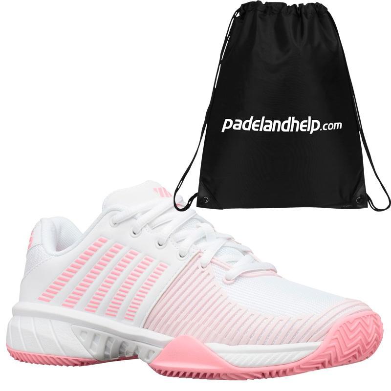 pink and white k swiss