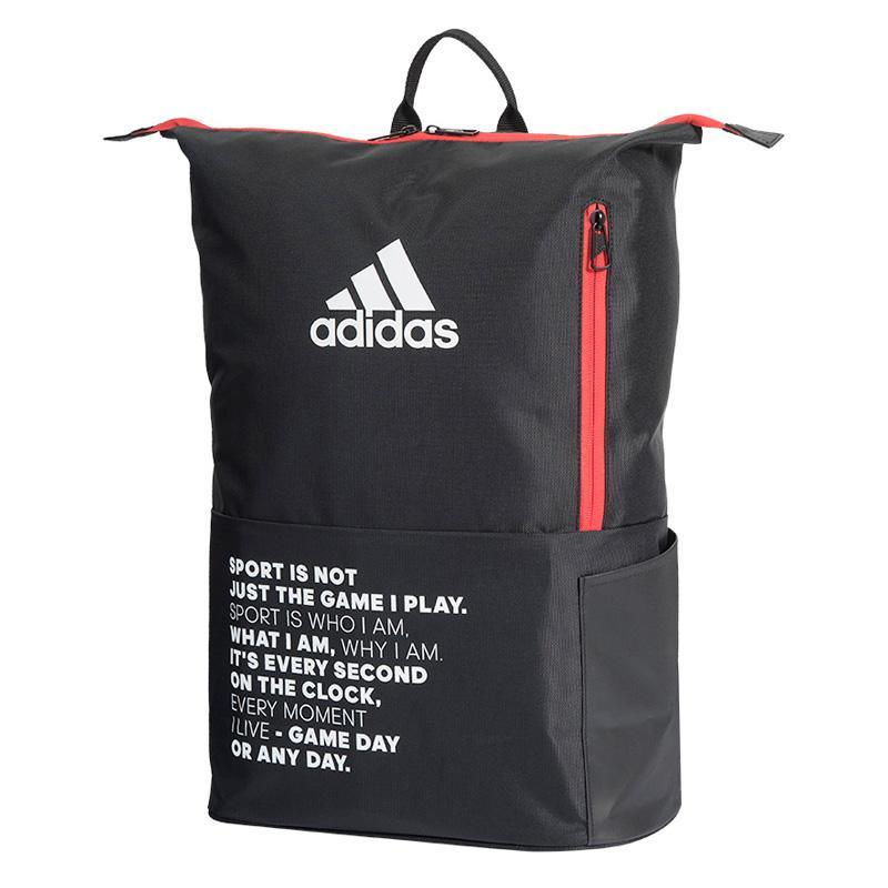 red and black adidas backpack