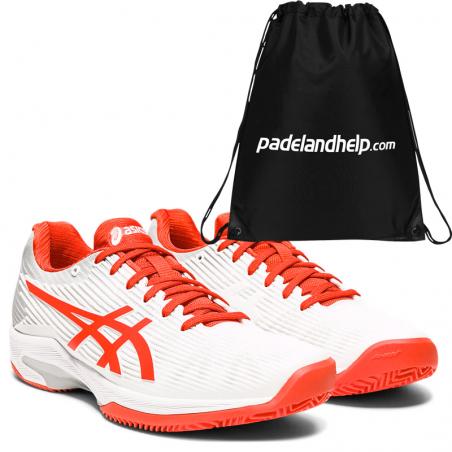 Asics Gel Solution Speed FF Clay White Fiery Red 2020