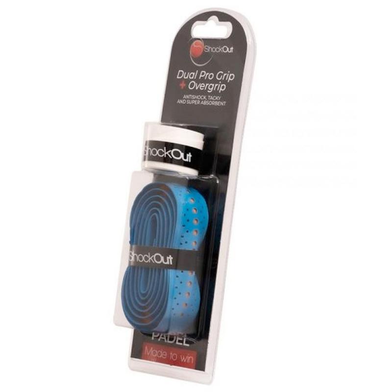 SHOCKOUT PACK DUAL PRO GRIP + OVERGRIP AZUL – Iqq Padel Store
