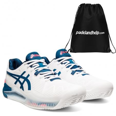 Asics Gel Resolution 8 Clay White Blue 