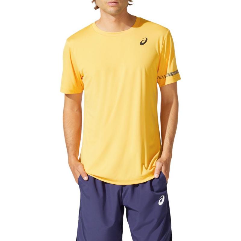 asics yellow t shirt