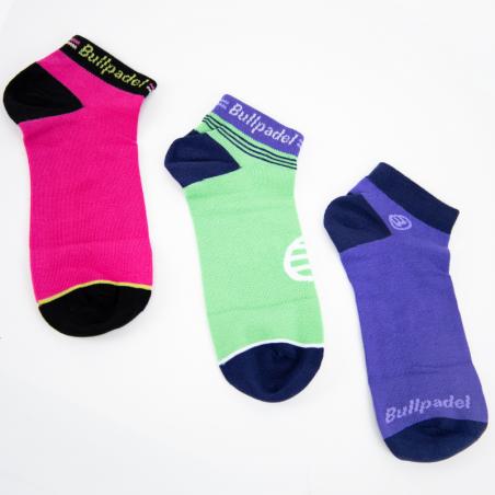 Bullpadel Socks BP2102 W Short Pack 3 Colores