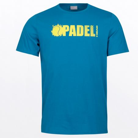 Head T-shirt Padel Font Blue