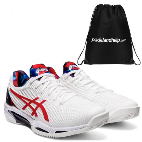 Asics Gel Solution Speed FF L.E. White Classic Red