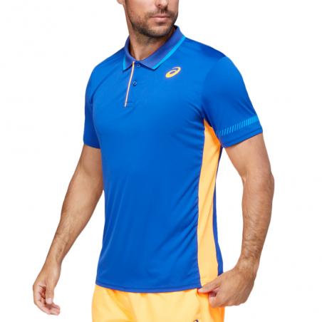 Asics Polo Padel Monaco Blue Orange