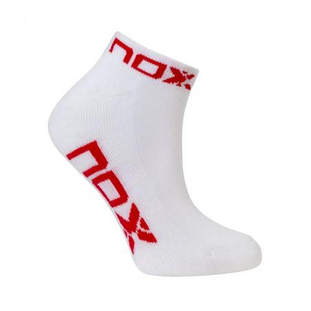 Calcetines Nox ankle W white Logo Red