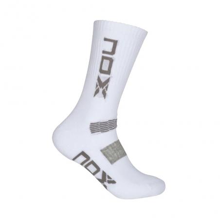 Nox long socks M white Logo Grey