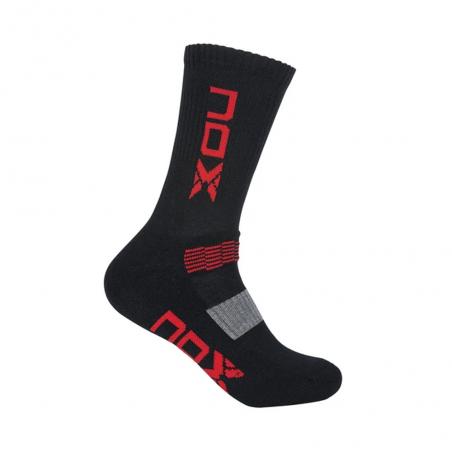 Nox long socks M black Logo Red