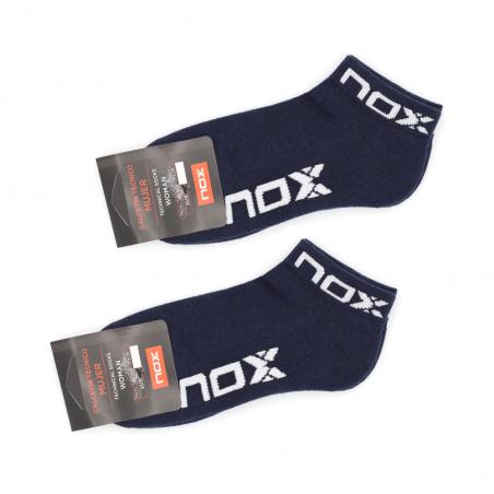 Nox ankle socks W Navy Blue Logo White