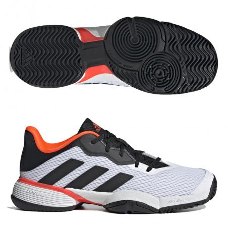 Adidas Barricade JR White Black Solar Red 2022