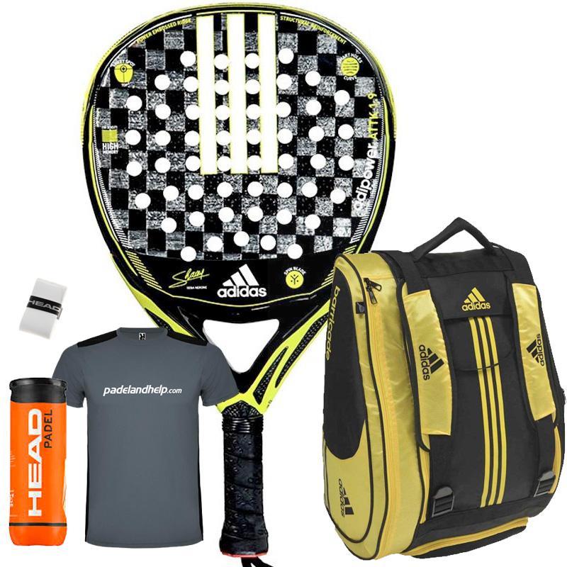 Lijadoras Deseo neumonía Pack Adidas Adipower Attack 1.9 + Paletero 2019 - Padel And Help