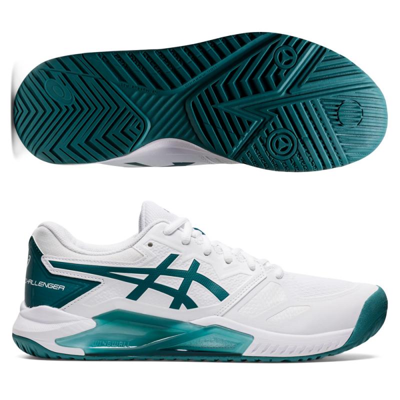 Buy Asics Gel Challenger 13 Clay white velvet pine sneakers - Padel And Help Buy Asics Gel Challenger 13 Clay white velvet pine sneakers - Padel And Help