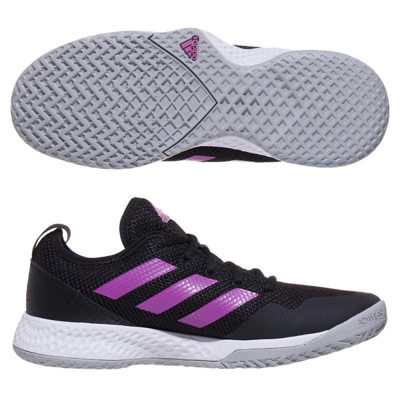 zapatillas para mujer Adidas Courtflash W core black semi pulse lilac 2022 - Padel And Help