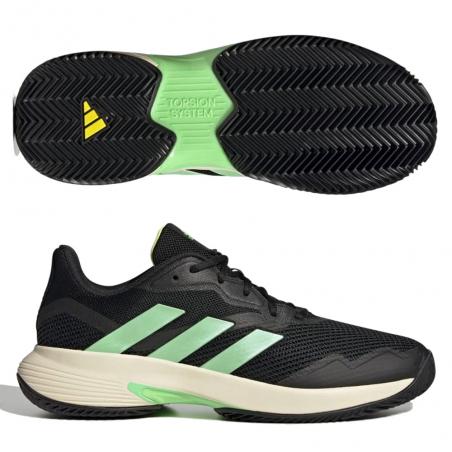 Adidas Courtjam Control M clay core black beam green yellow 2022