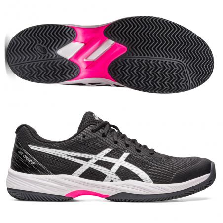Buy Asics Gel Game 9 Clay black hot pink shoes - Padel And Help