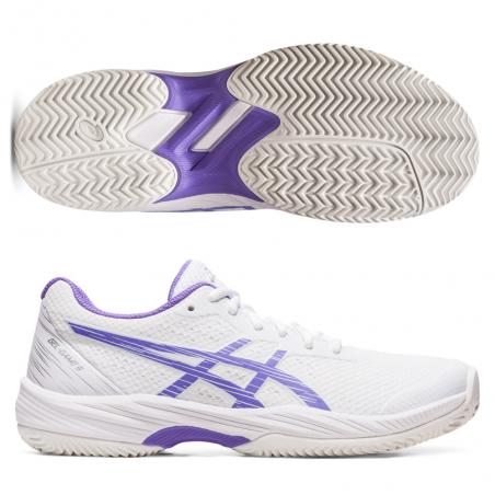 Koop Asics Gel Game 9 Clay witte amethist hardloopschoenen voor