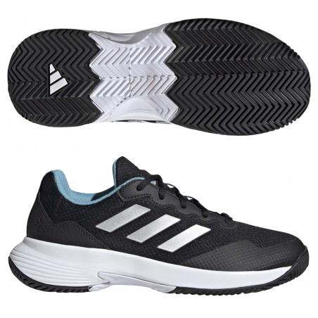 Adidas gamecourt 2 w core black silver blue