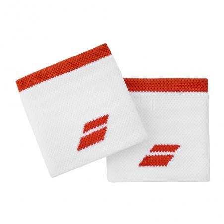 Babolat Wristband Logo white fiesta red